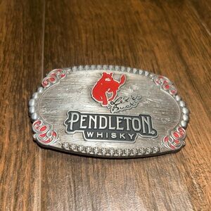Pendleton Whisky Let’er Buck Belt Buckle Montana Silversmiths Limited Edition